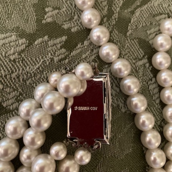Sarah Coventry Five Strand Contessa 3 in 1 Faux Pearl Necklace - Picture 9 of 12